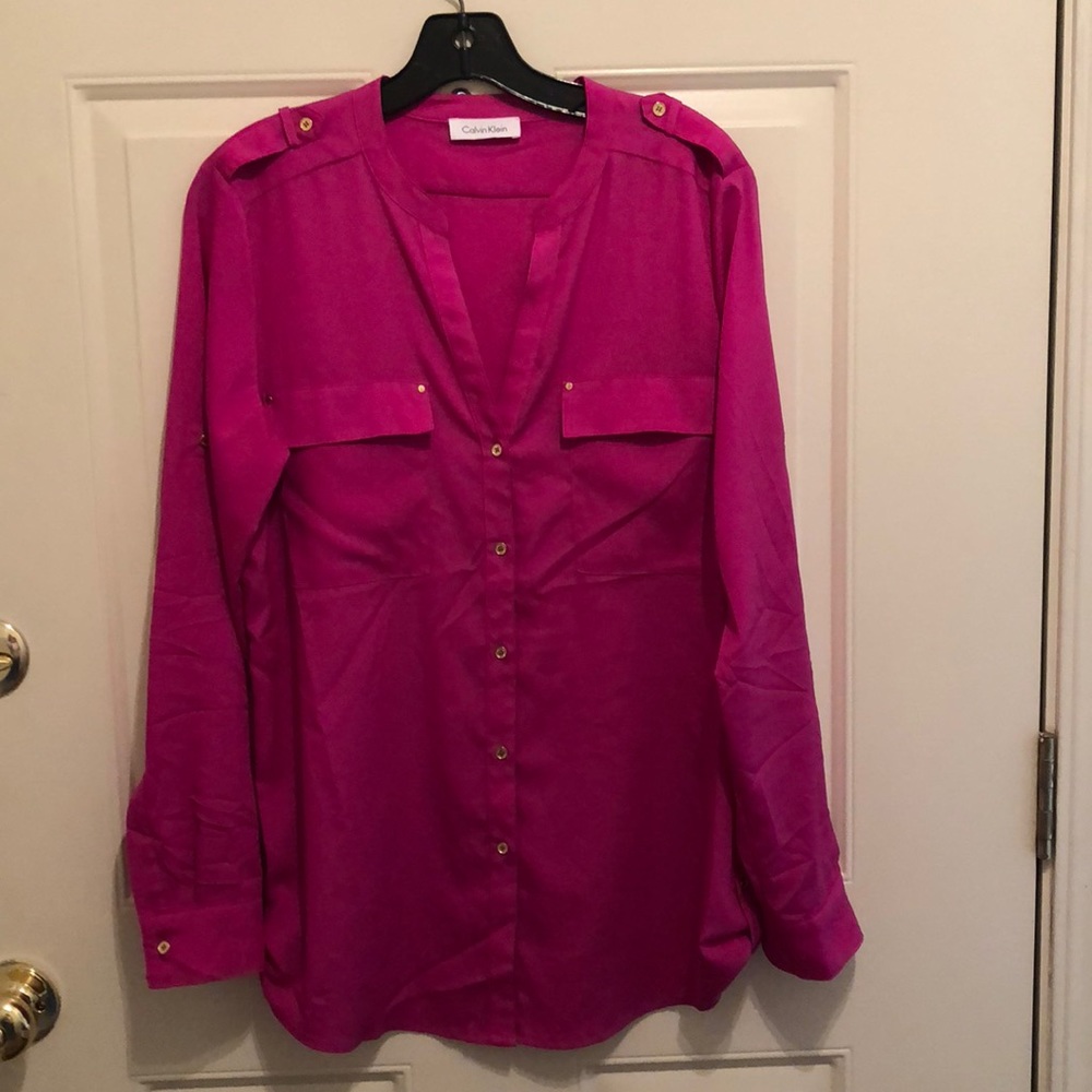 Calvin Klein Hot Pink Blouse